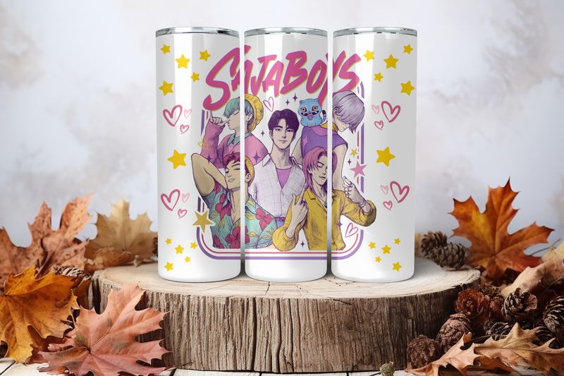 20oz Skinny Sublimation Tumbler Wrap Print - Kpop #7