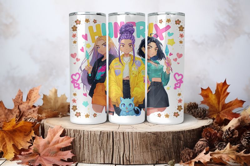 20oz Skinny Sublimation Tumbler Wrap Print - Kpop #14
