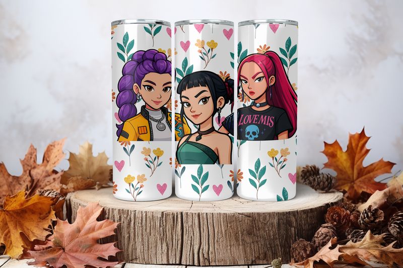 20oz Skinny Sublimation Tumbler Wrap Print - Kpop #18