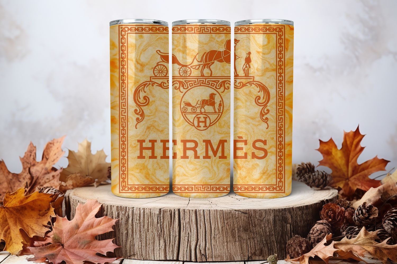 20oz Skinny Sublimation Tumbler Wrap Print - Luxury H 2nd