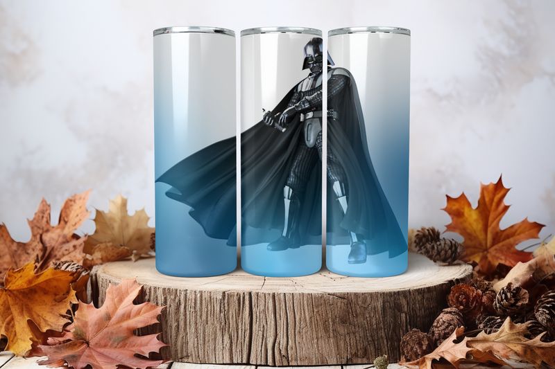 20oz Skinny Sublimation Tumbler Wrap Print - Star Wars Dark Vader 2