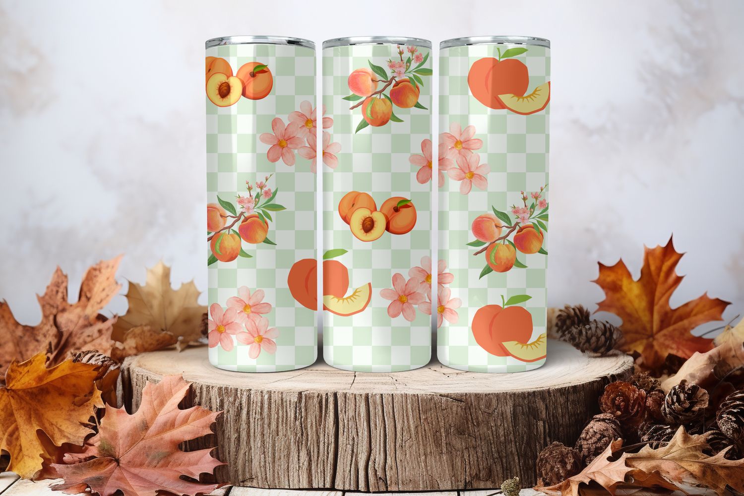 20oz Sublimation Tumbler Wrap Print - Peaches