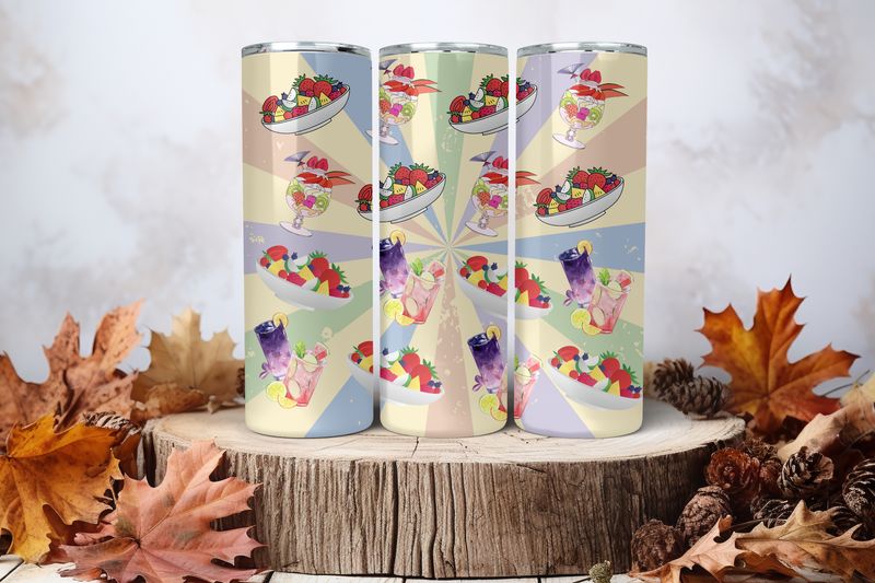 20oz Sublimation Tumbler Wrap Print - Fruit Salad