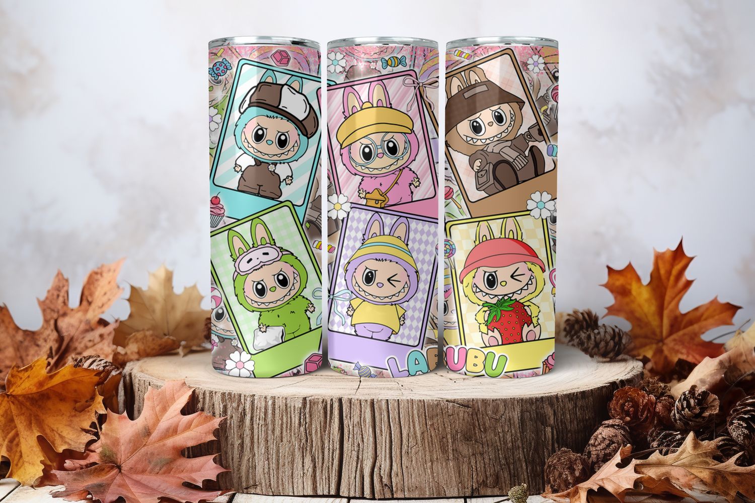 20oz Sublimation Tumbler Wrap Print - Labubu #50