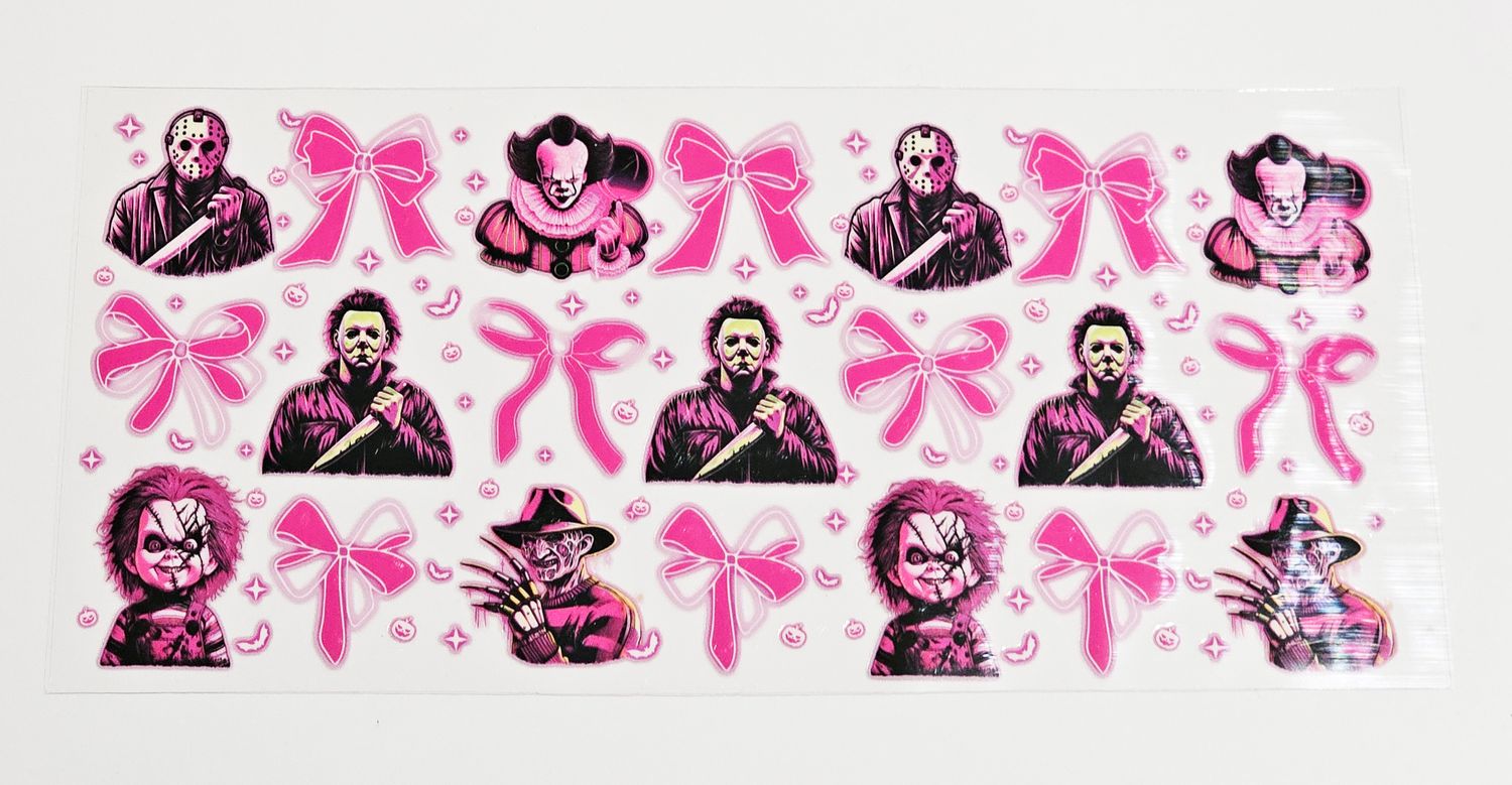 Double Sided Scary &amp; Pink Bows