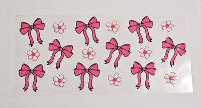 Double Sided Pink Bows &amp; Flowers