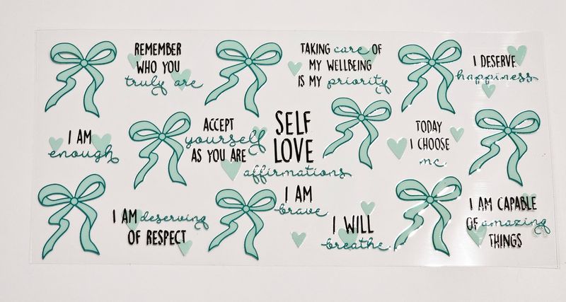 Double Sided Mint Bows Self Love
