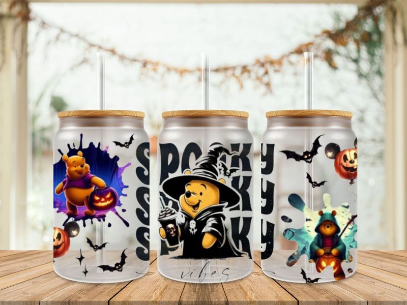 Spooky Pooh Uv Dtf Wrap