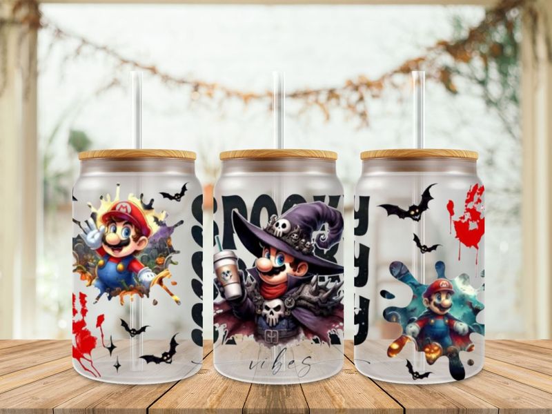 Spooky Mario Uv Dtf Wrap