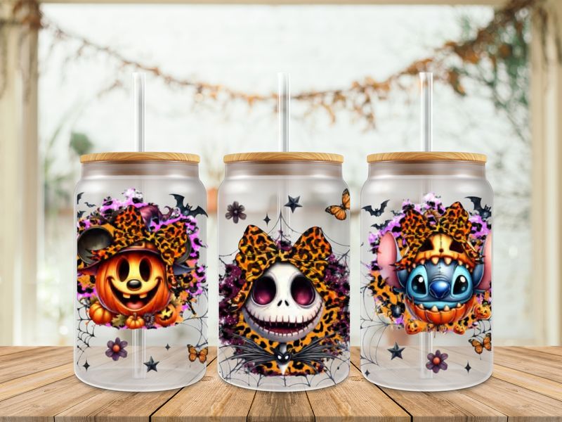 Halloween Pumpkin Nightmare Stitch Uv Dtf Wrap