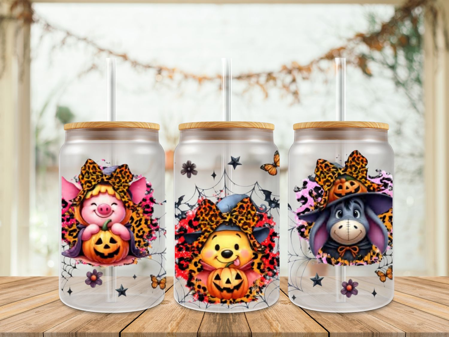 Halloween Piglet Pooh Eeyore Uv Dtf Wrap