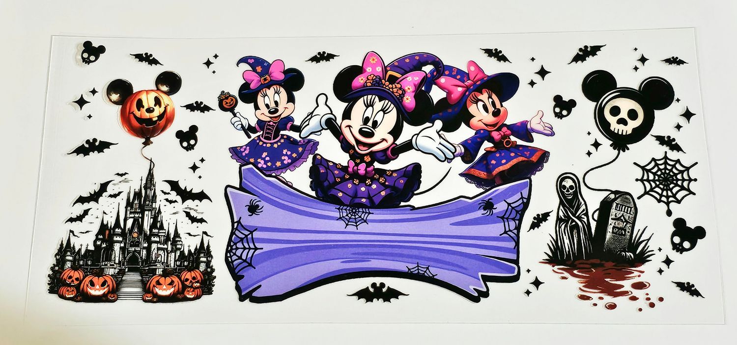 Minnie Purple Halloween Uv Dtf Wrap