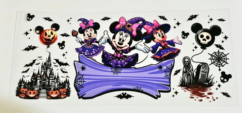 Minnie Purple Halloween Uv Dtf Wrap