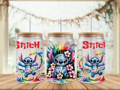 Double Sided Stitch Good Vibes Only Uv Dtf Wrap