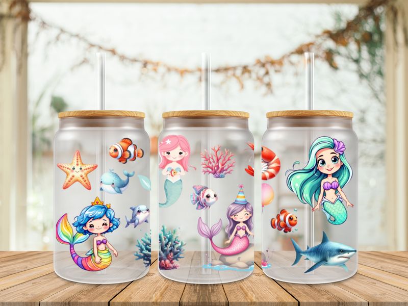 Double Sided Mermaid Cuties Uv Dtf Wrap