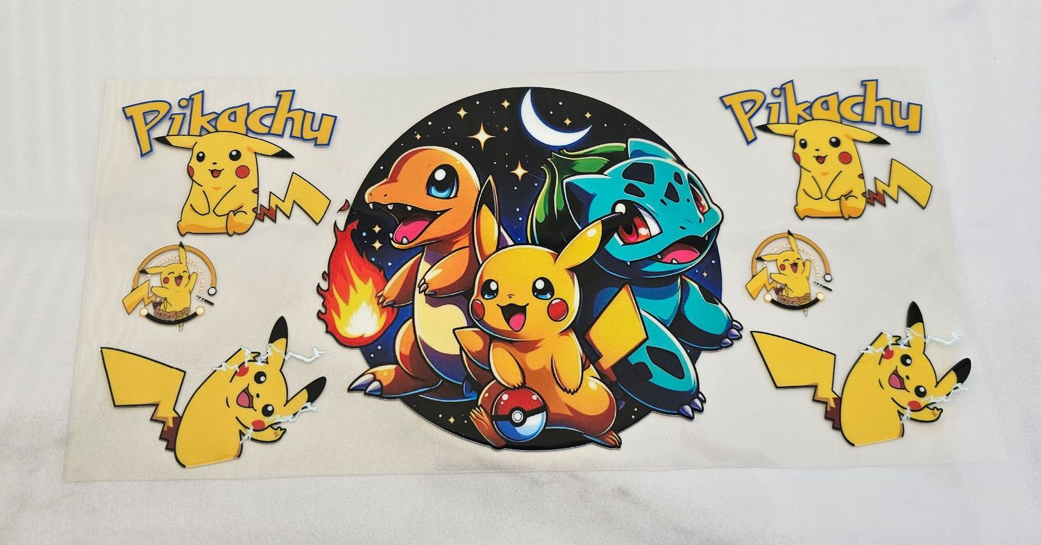 Double Sided Uv Dtf Wrap - Picachu moon
