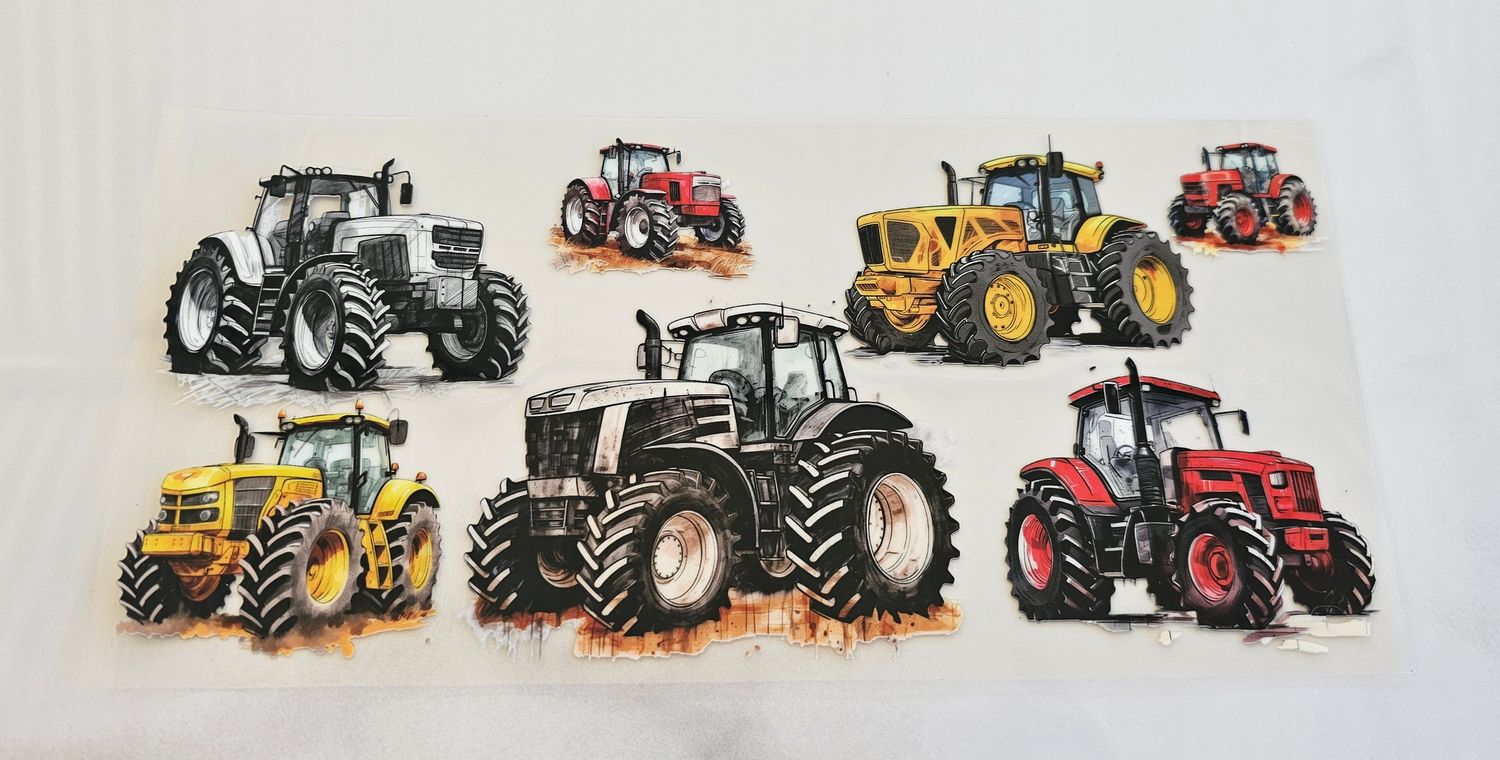 Double Sided Uv Dtf Wrap - Big Tractors