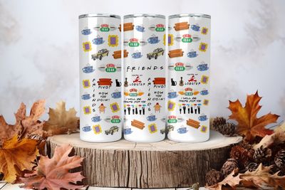 20oz Skinny Sublimation Tumbler Wrap Print - Friends