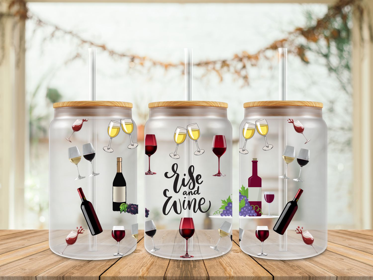 Double Sided Uv Dtf Wrap - Rise &amp; Wine