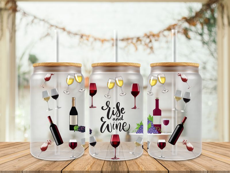 Double Sided Uv Dtf Wrap - Rise &amp; Wine