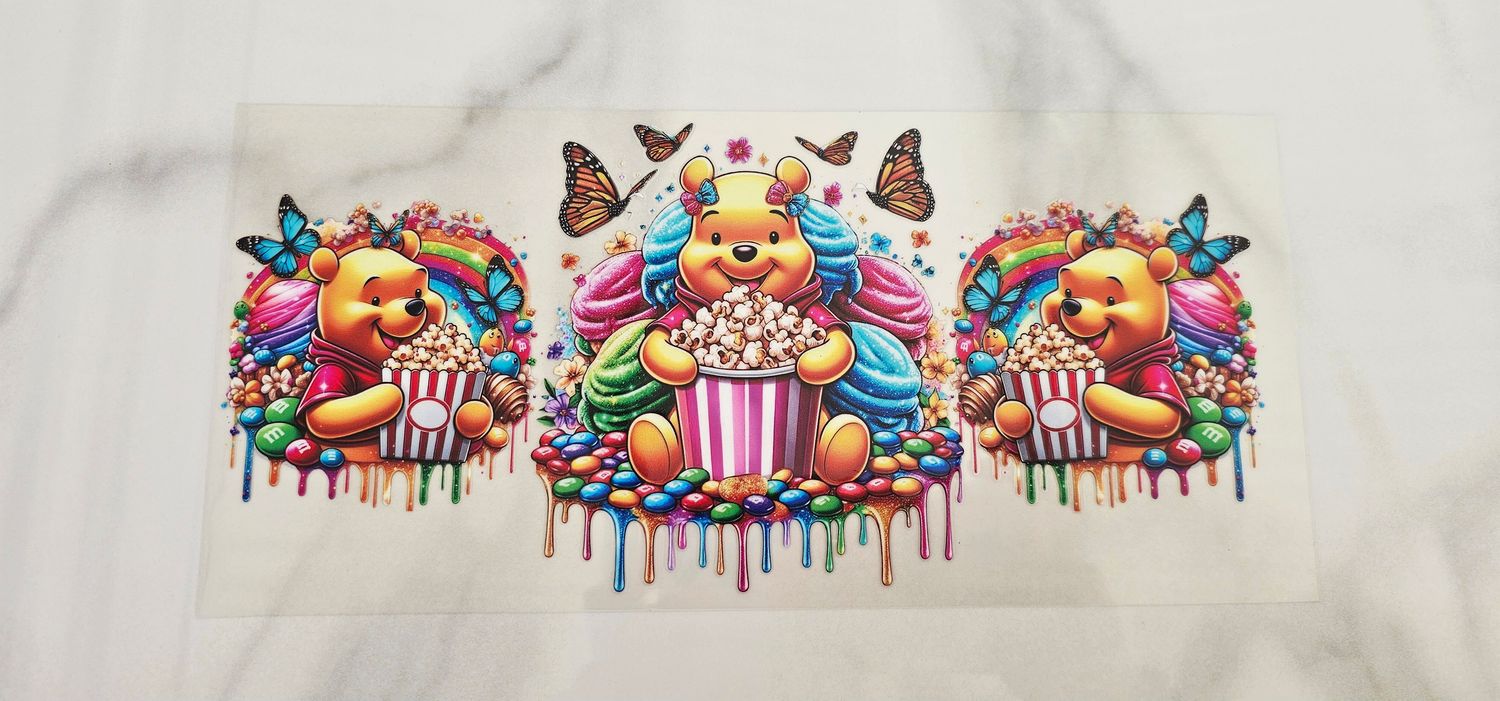Double Sided Uv Dtf Wrap - Pooh Popcorn M&amp;M&#39;s