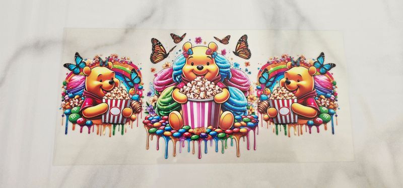 Double Sided Uv Dtf Wrap - Pooh Popcorn M&amp;M&#39;s