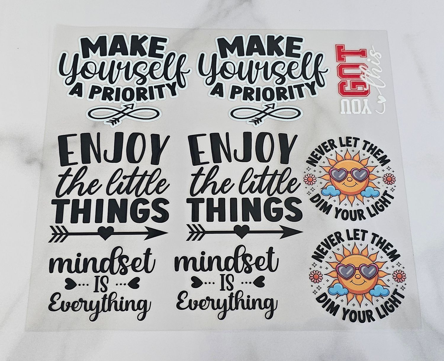 Affirmation Cutouts - Make Yourself A Priority