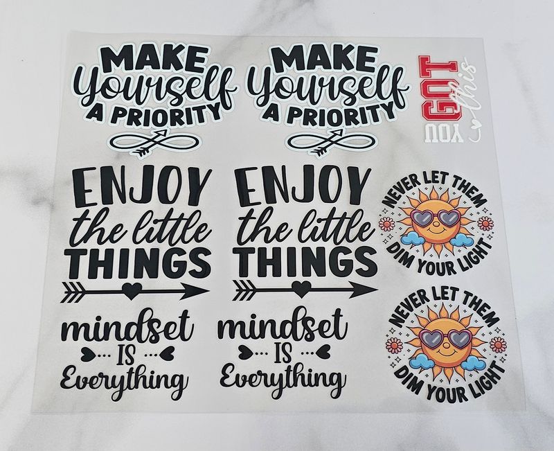Affirmation Cutouts - Make Yourself A Priority