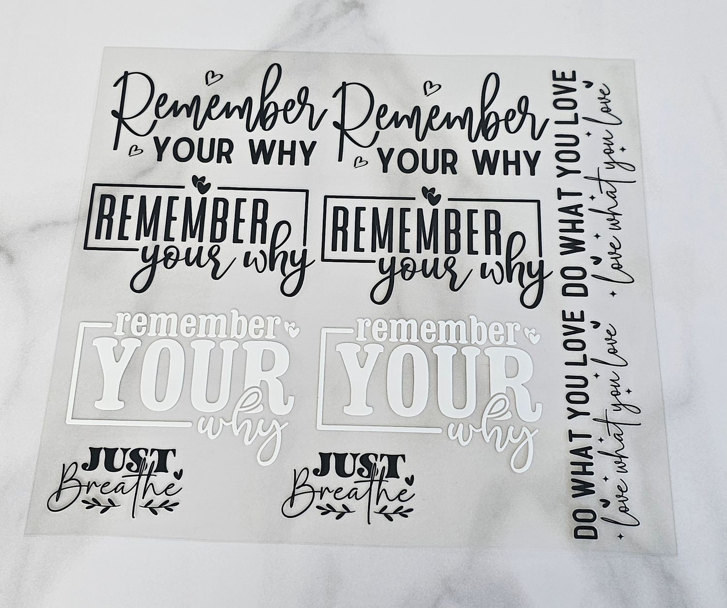 Affirmation Cutouts - Remember Your Why