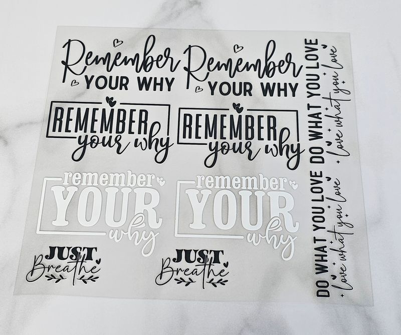 Affirmation Cutouts - Remember Your Why