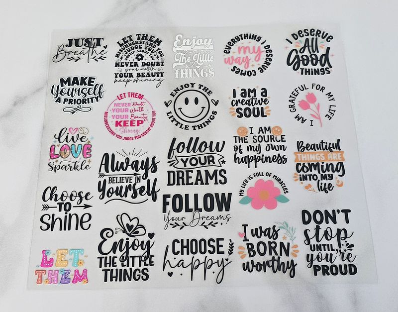 Affirmation Cutouts - Don&#39;t Stop Until You&#39;re Proud