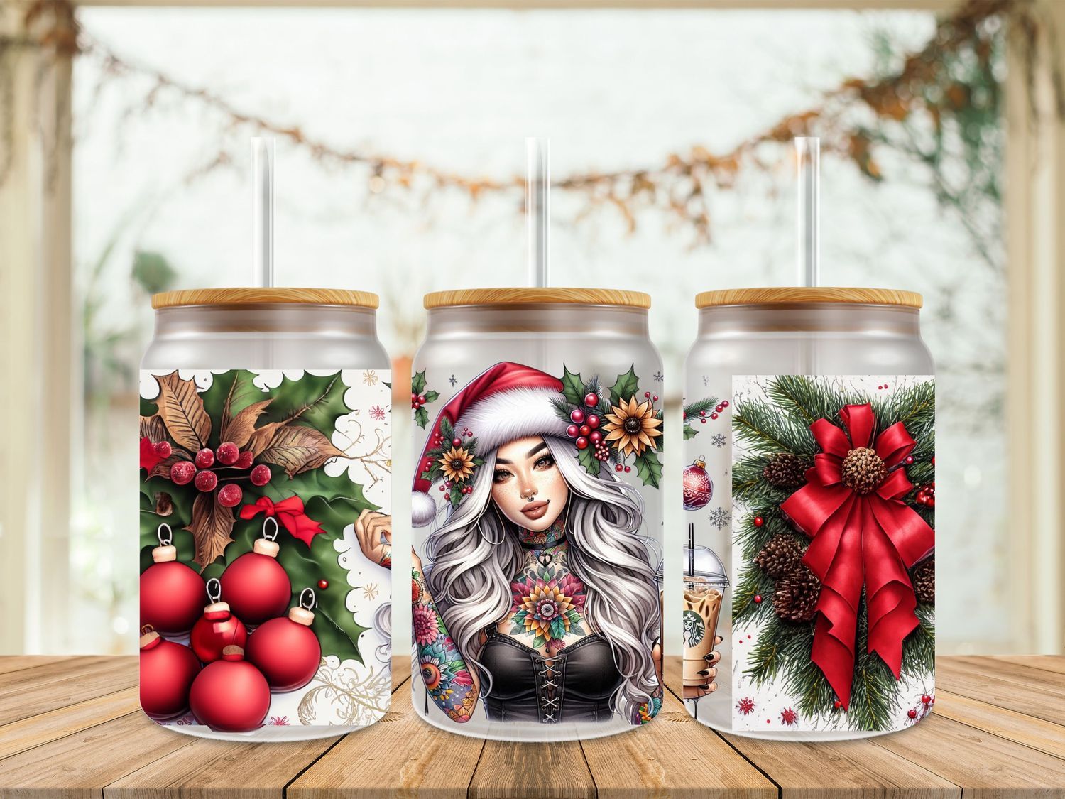 16oz Uv Dtf Wrap - Tattooed Girl Starbucks