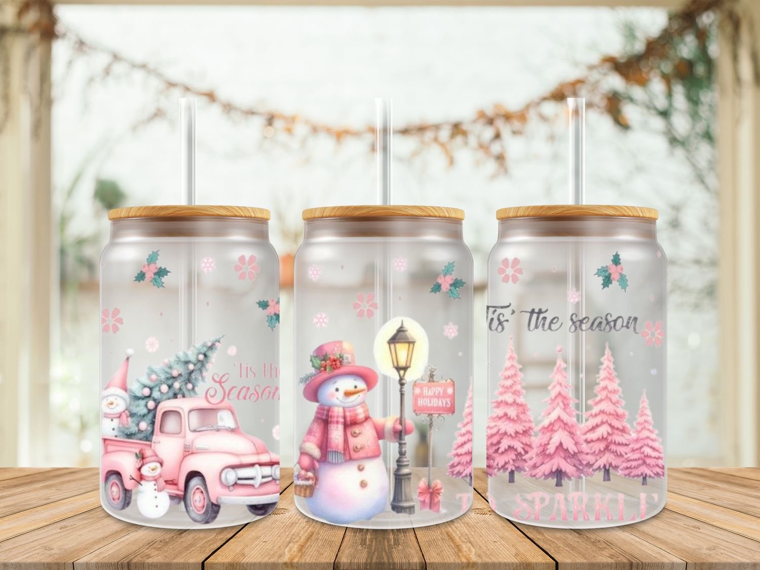 16oz Uv Dtf Wrap - Tis The Season To Sparkle