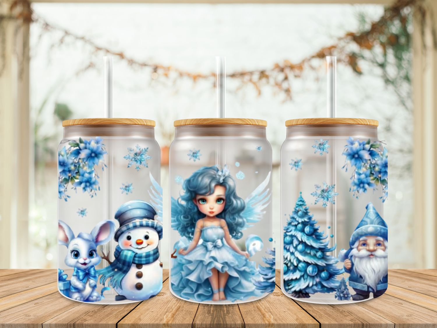 16oz Uv Dtf Wrap - Fairy With Snowman Gnome