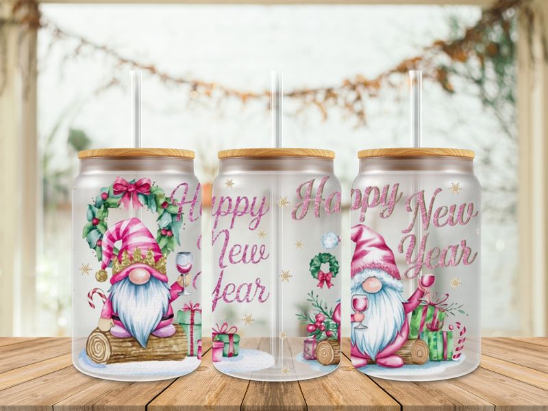 16oz Uv Dtf Wrap - Gnome New Year