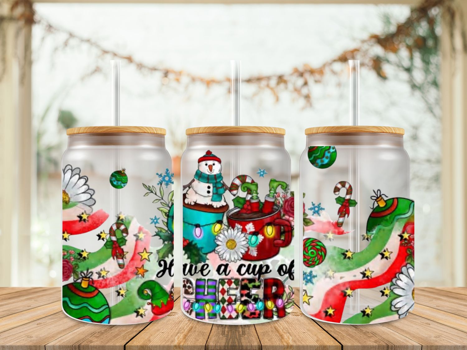 16oz Uv Dtf Wrap - Have A  Cup Of Cheer