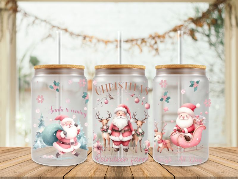 16oz Uv Dtf Wrap - Christmas Santa Is Coming