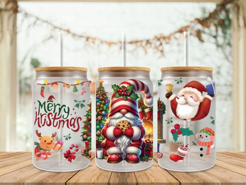 16oz Uv Dtf Wrap - Gnome With A Cookie