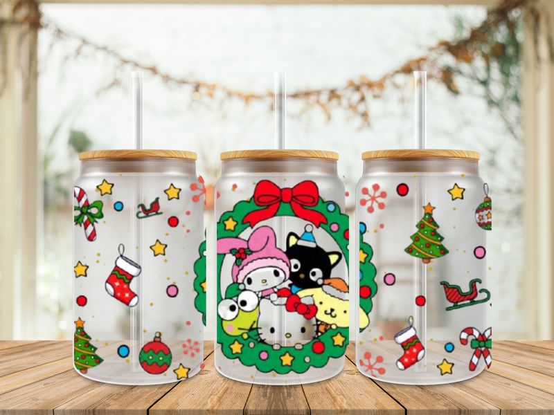 16oz Uv Dtf Wrap - Sanrio Christmas