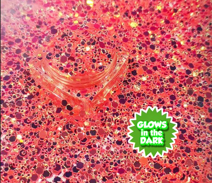 Watermelon Glow In The Dark Chunky Glitters