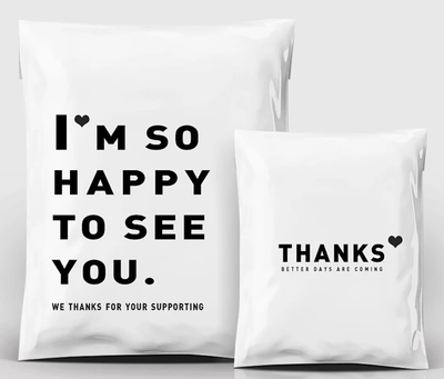 25 PCS I'M SO HAPPY TO SEE YOU POLY MAILER BAG 13X18"