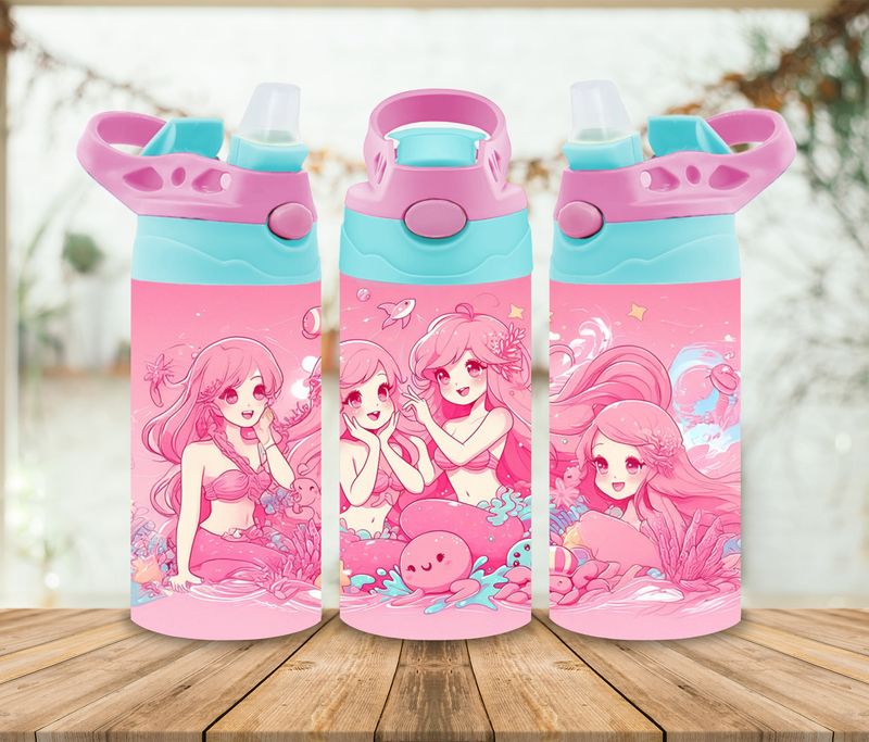 12oz Sublimation Tumbler Wrap Print - Mermaid Beauties