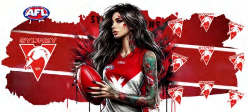 AFL Tattooed Girl Sydney Swans