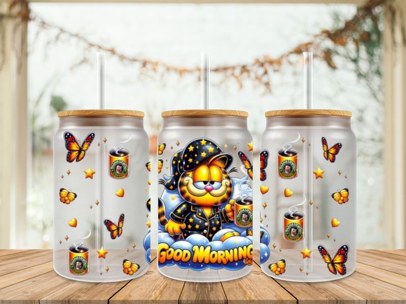 Double Sided Garfield Good Morning