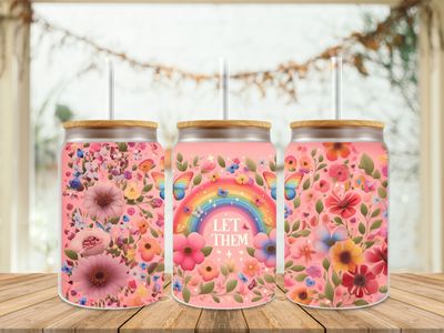 16oz Sublimation Tumbler Wrap Print - Let Them