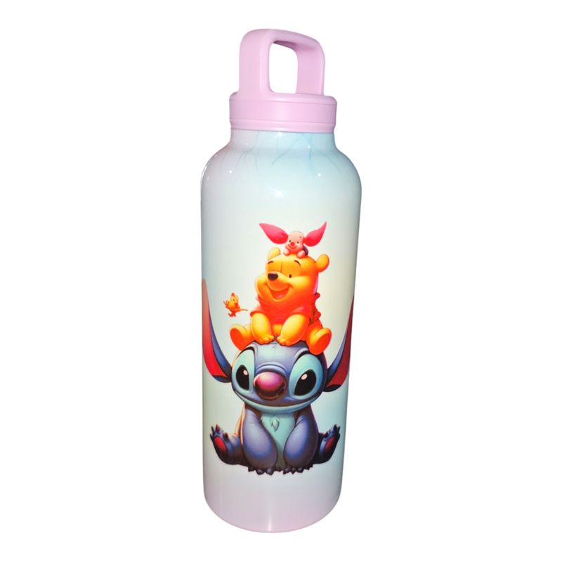 500ml Double Wall Stainless Tumbler With Winnie the Pooh &amp; Stitch sublimation print