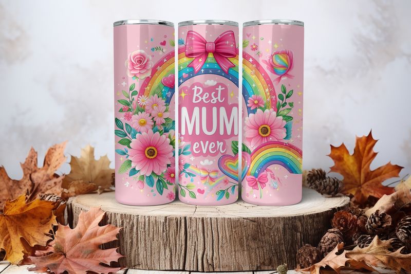 20oz Sublimation Tumbler Wrap Print - Best Mum Ever