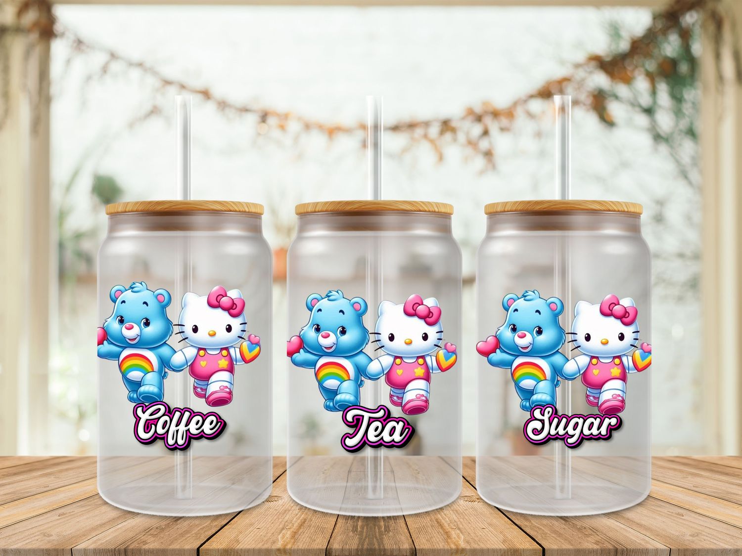 Care Bear &amp; Hello Kitty Coffee Tea Sugar