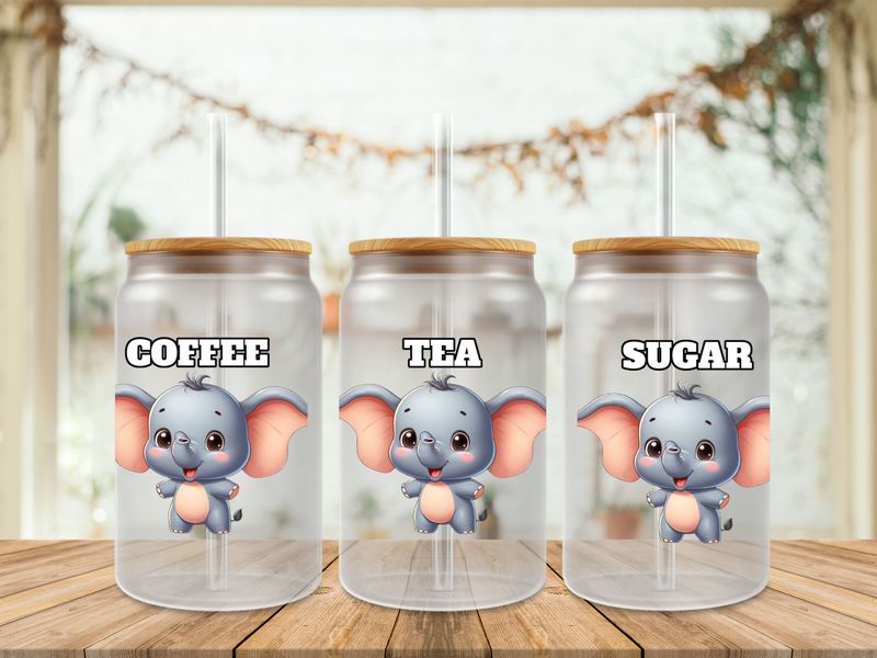 Cute Elephant Coffee Tea Sugar