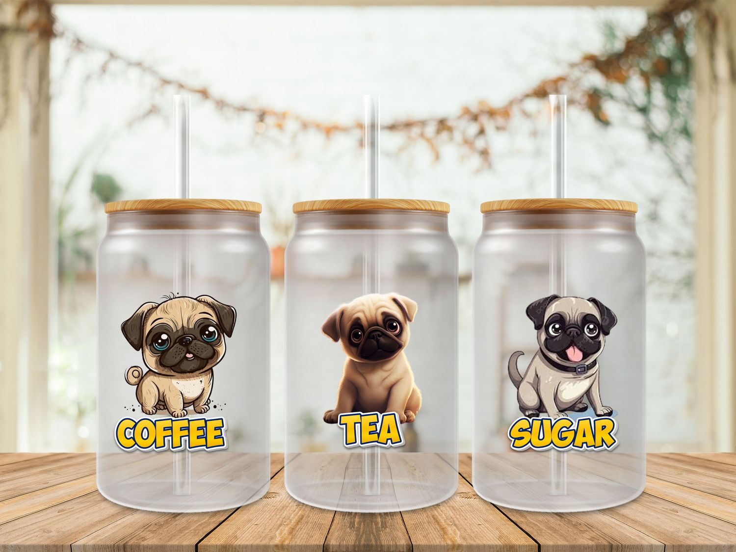 Fawn Pug Coffee Tea Sugar